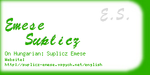emese suplicz business card